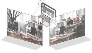 In ORB-SLAM2, we use descriptors to match keypoints across frames, which makes spatial localization possible using triangulation.