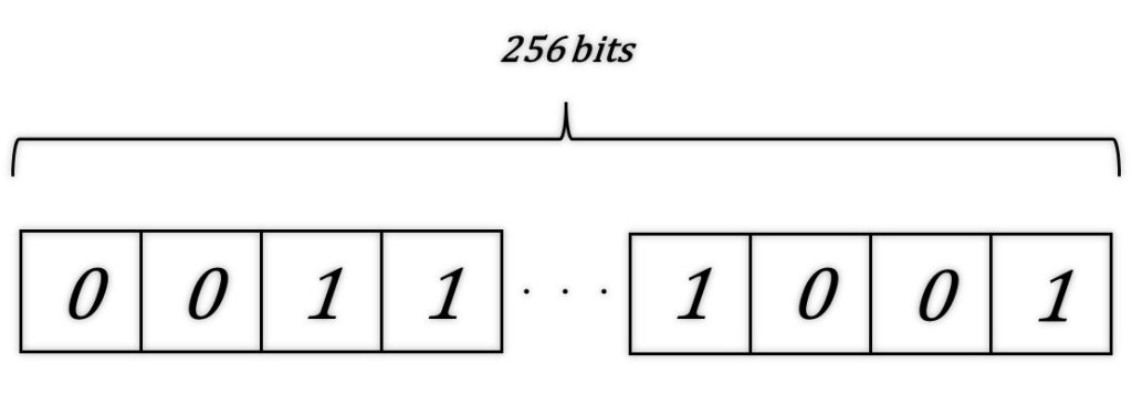 A descriptor is a 256-bit data structure, where each bit represents either 0 or 1.
